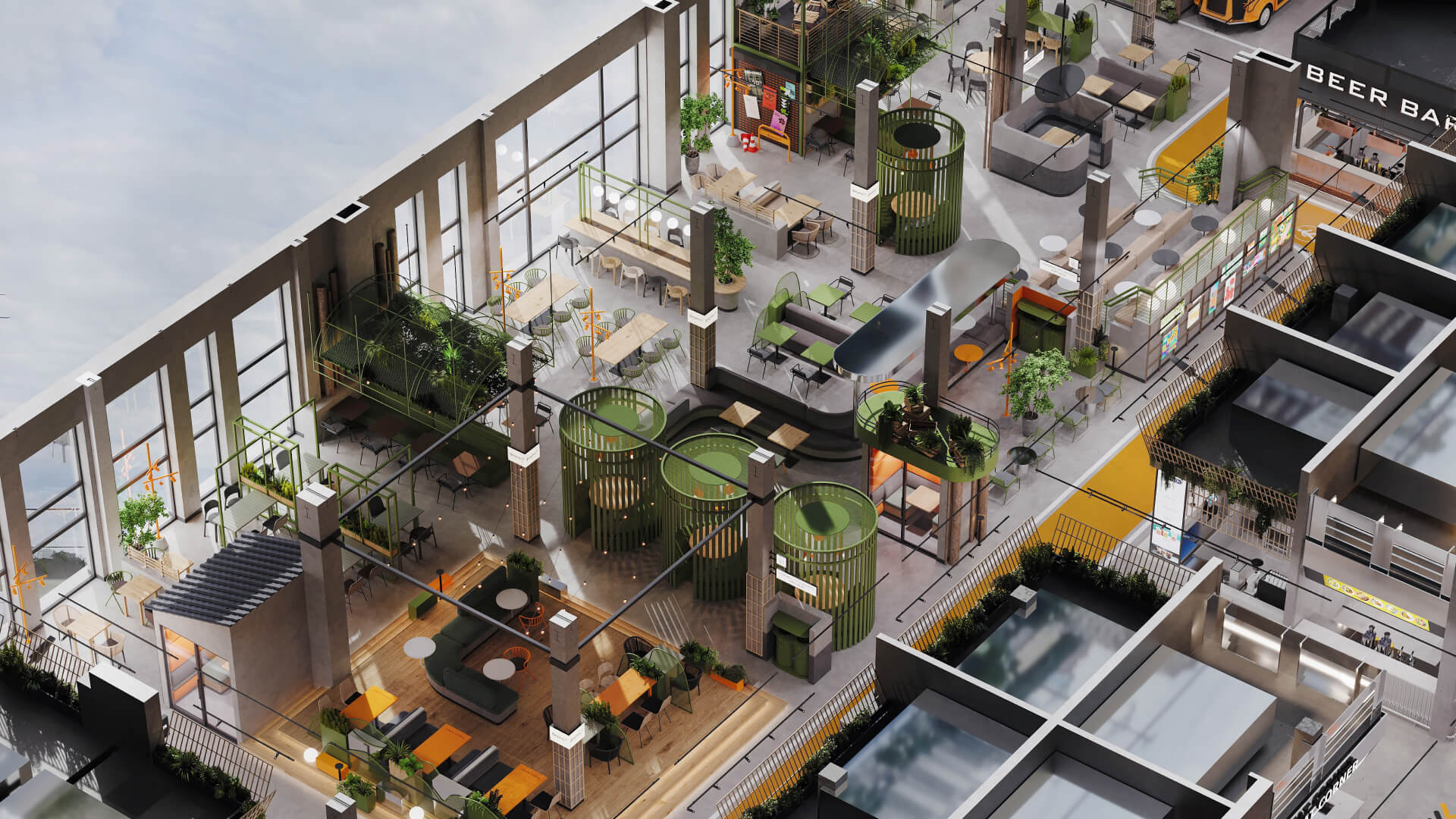 Дизайн гастромаркета «Ферма»